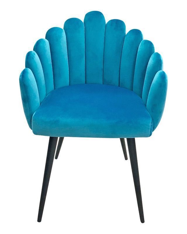Кресло Ракушка голубое 