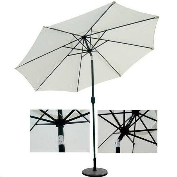 Зонт Т27-24 бежевый наклонный для кафе, ресторанов, баров